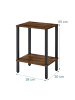 relaxdays Beistelltisch in Braun/ Schwarz - (B)38 x (H)55 x (T)30 cm