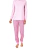 NORMANN Pyjama Schlafanzug langarm Bündchen und Spitze - 44323 in rosa