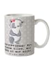 Mr. & Mrs. Panda Tasse Sekretärin Geheimnisträgerin mit Spruch in Grau Pastell