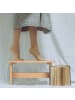 relaxdays Bambushocker in Natur - (B)40 x (H)20,5 x (T)22 cm