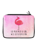 Mr. & Mrs. Panda Schreibmappe Flamingo Stolz mit Spruch in Aquarell Pink