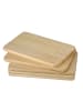 GAUMENKICK 5er Set Frühstücksbrett Holzbrett 21,5x13,5cm in natur