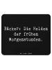 Mr. & Mrs. Panda Mousepad Spruch Bäcker Helden mit Spruch in Schwarz