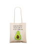 Mr. & Mrs. Panda Laptoptasche Avocado Glücklich mit Spruch in Creme