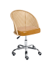 Beliani Bürostuhl BALTIMORE in Braun/Silber/Schwarz - (W) 50 x (H) 76 x (L) 50 cm