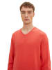 Tom Tailor Pullover Basic V-Neck in Rot