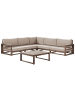 Beliani 2-tlg Lounge Set TIMOR in Braun/Grau/Beige