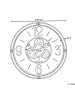 Beliani Wanduhr ALBACETE in Schwarz/Braun - (W) 50 x (H) 50 x (L) 5 cm