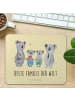 Mr. & Mrs. Panda Mauspad Koala Familie zwei mit Spruch in Gelb Pastell