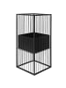 relaxdays Blumenständer "B" in Schwarz - (B)30.5 x (H)61 x (T)30.5 cm