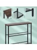 relaxdays Konsolentisch in Braun/ Schwarz - (B)80 x (H)75 x (T)23 cm