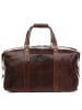 SID & VAIN Leder-Reisetasche Leder Weekender Unisex ZANE in braun