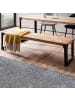 FineBuy Sitzbänk in Braun / Akazie / 160x40x45