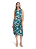 BETTY & CO Chiffonkleid mit Plissee in Petrol/Mint