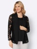 Sieh an! 2-in-1-Bluse in schwarz