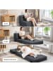 HOMCOM Schlafsessel in Dunkelgrau 210L x 80B x 15H cm