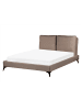 Beliani 2-tlg Doppelbett MELLE in Braun/Schwarz