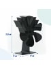 relaxdays Kaminventilator in Schwarz - (B)17 x (H)21,5 x (T)11 cm