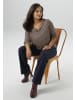 Aniston PLUS Langarmshirt in marine-braun-beige