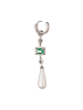 faina Women Dangle Earrings in Silver Green White