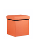 relaxdays Faltbarer Sitzhocker in Orange - (B)38 x (H)38 x (T)38 cm