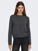ONLY ONLTAMMY LS LACE MIX O-NECK BF KNT in Dark Grey Melange