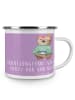 Mr. & Mrs. Panda Kaffeebecher Brautjungfern Party mit Spruch in Lavendeltraum