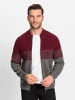 WITT WEIDEN Strickjacke in anthrazit-dunkelrot