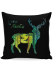 Mr. & Mrs. Panda Dekokissen Sofa Hirsch I love the woods mit Spruch in Schwarz