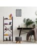 relaxdays Bücherregal in Braun/ Schwarz - (B)60 x (H)158,5 x (T)30 cm
