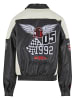 FUBU Outerwear- Leather - Faux Leather in black/offwhite