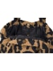 styleBREAKER Teddyfell Schultertasche mit Leo Muster in Braun-Schwarz