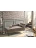 Beliani Chaiselongue YVOIRE in Beige/Schwarz - (W) 68 x (H) 72 x (L) 151 cm rechtsseitig