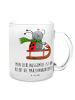 Mr. & Mrs. Panda Teeglas Smörle Rodeln mit Spruch in Transparent