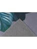 Kenda Sand Wohnzimmer Teppich – Kurzflorteppich Tropical 125 in schwarz - grün - rechteckig
