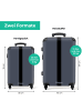 NoBoringSuitCases Suitcase, Handgepäck, Koffer, Trolley, Reisekoffer Blau mit schwarzem