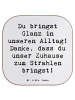 Mr. & Mrs. Panda Untersetzer Glas Spruch Glanz Putzfrau mit Spruch in Weiß