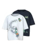name it T-Shirt 2er Pack NMMVILIAN 2P S/S RLX TOP in navy blazer
