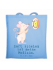 Mr. & Mrs. Panda Tote Bag Maus Dart spielen mit Spruch in Sky Blue