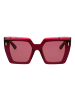 Calvin Klein Frauen Sonnenbrille Quadratisch Burgundisch