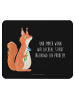 Mr. & Mrs. Panda Mousepad Eichhörnchen Blume mit Spruch in Schwarz