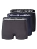 Skiny Boxershort 3er Pack in Grau/Blau/Schwarz