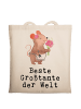 Mr. & Mrs. Panda Tasche Maus Beste Großtante der Welt mit Spruch in Creme