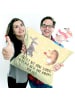 Mr. & Mrs. Panda 40x40 Kissen Hase Igel mit Spruch in Gelb Pastell