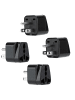 Intirilife 4x Steckdosen Adapter - Typ B in SCHWARZ