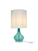 relaxdays Tischlampe in Weiß/Blau - (H)62 x Ø 30,5 cm