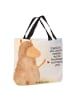 Mr. & Mrs. Panda Shopper Tasche Alpaka Fahne Design mit Spruch in Weiß