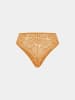 Erlich Textil  ICONIC LACE HIGH WAIST BRAZIL STRING in aprikose