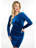 faina Damen Glitzerndes Samtkleid in Smaragd Blau