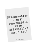 Mr. & Mrs. Panda Postkarte Spruch Pflegemutter Superheldin mit S... in Weiß